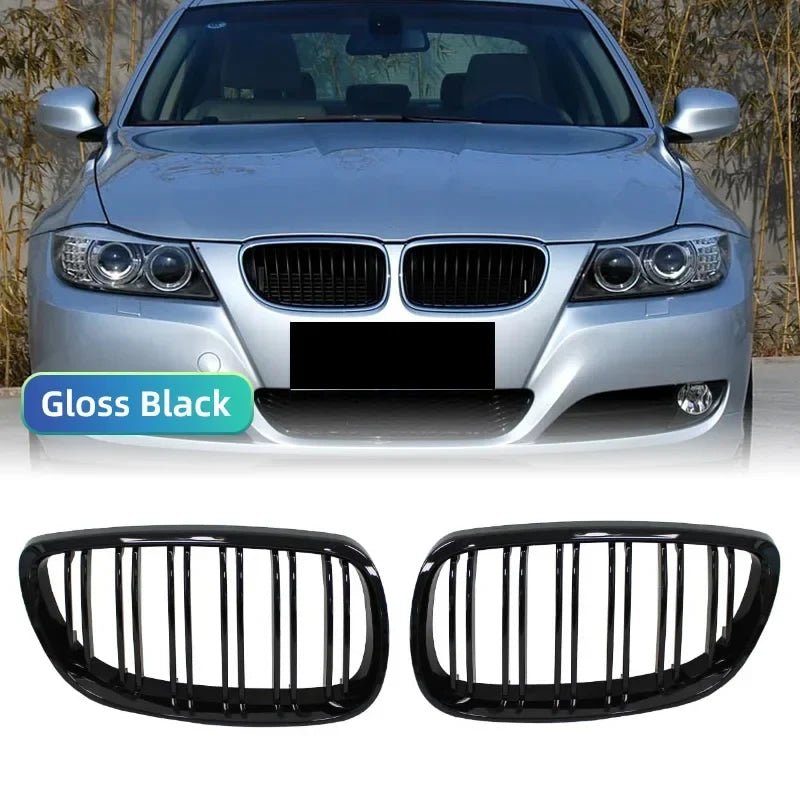 Pair Gloss Matt Carbon Black 3 Color Front Kidney Grille For BMW E92 E93 M3 2006-2009 Racing Grills