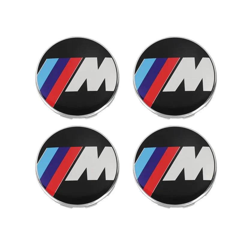 4pcs For BMW 50th E90 E60 F10 F20 G20 G30 E53 E85 E70 56mm 68mm Blue White Car Hub Cap Wheel Center Cap Emblem Badge Accessories