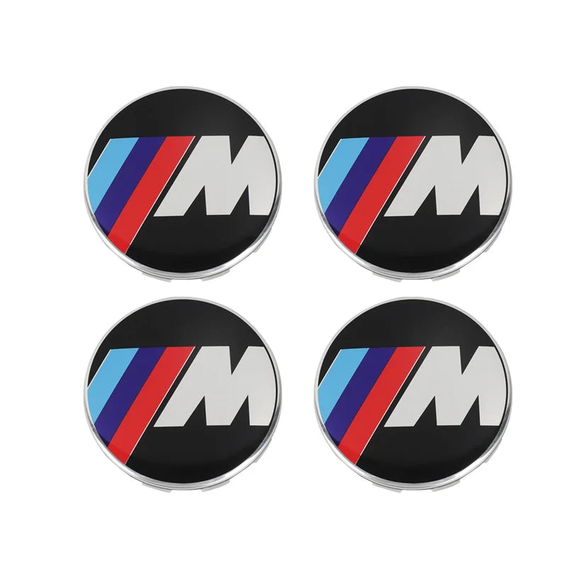 4pcs For BMW 50th E90 E60 F10 F20 G20 G30 E53 E85 E70 56mm 68mm Blue White Car Hub Cap Wheel Center Cap Emblem Badge Accessories