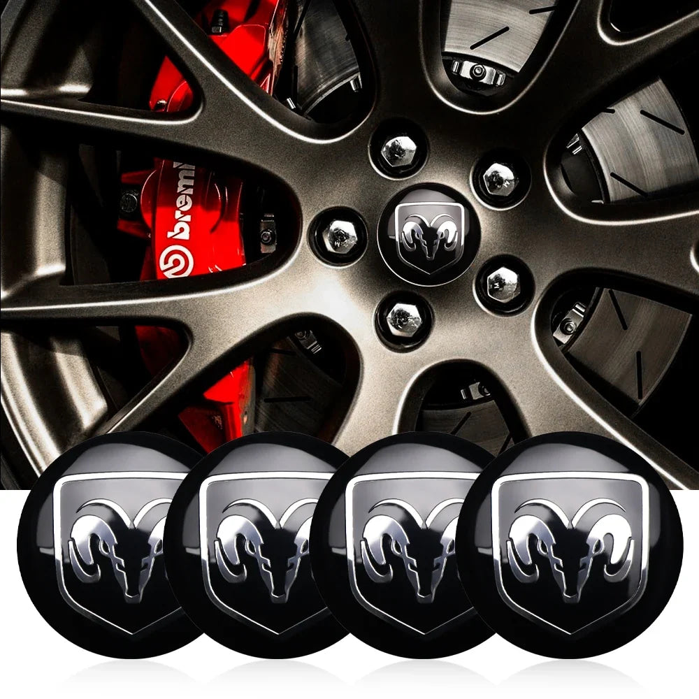 56MM Car Wheel Center Cover Sticker Hub Cap Accessories For Dodge Durango Caliber Dakota Neon SRT SXT Nitro Avenger Dart Viper
