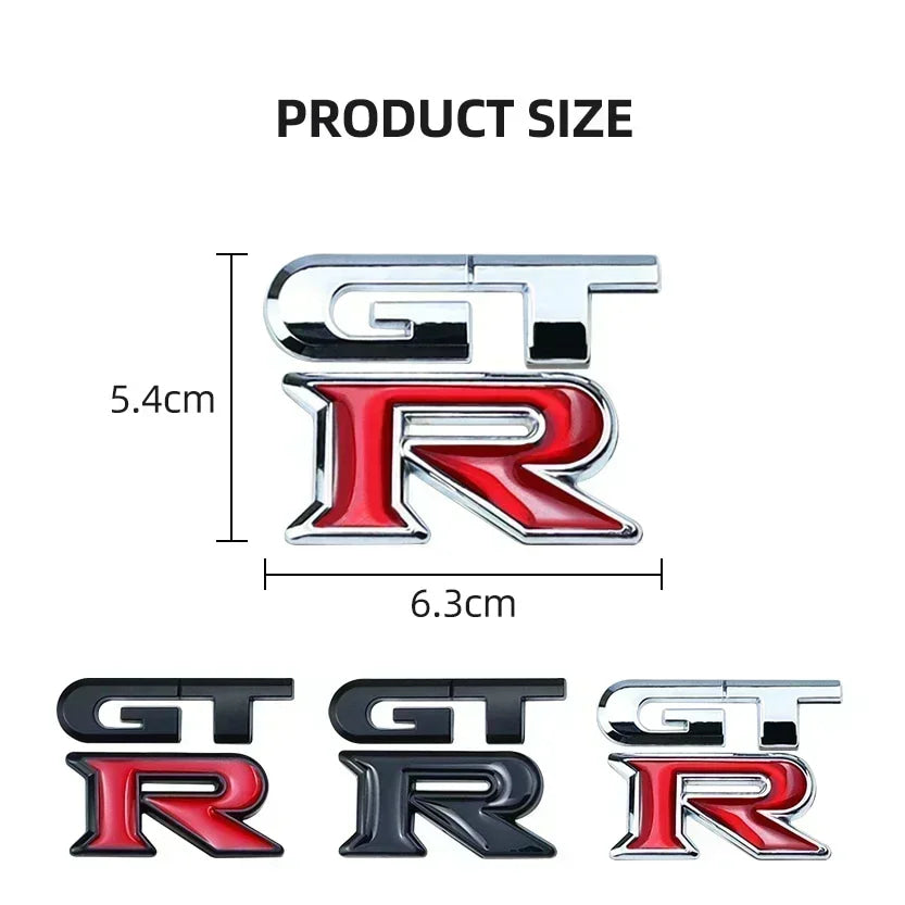 For Nissan Nismo GT-R, R32, R33, R34, R35, 370Z Accessories 1pcs GTR Car Logo Emblem Metal Stickers R GT Decals Badge Labeling