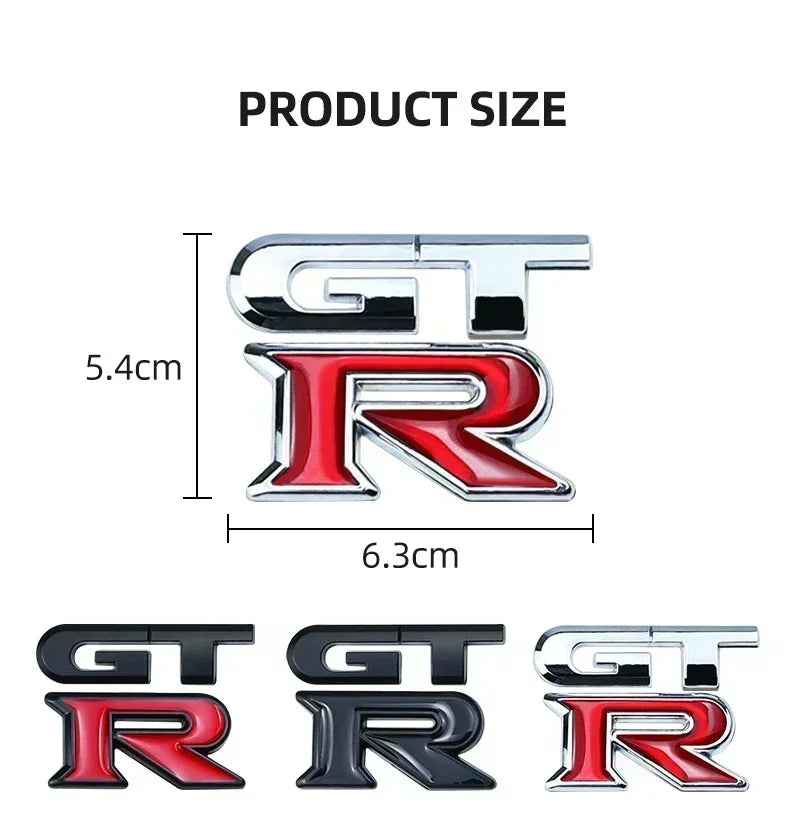 For Nissan Nismo GT-R, R32, R33, R34, R35, 370Z Accessories 1pcs GTR Car Logo Emblem Metal Stickers R GT Decals Badge Labeling