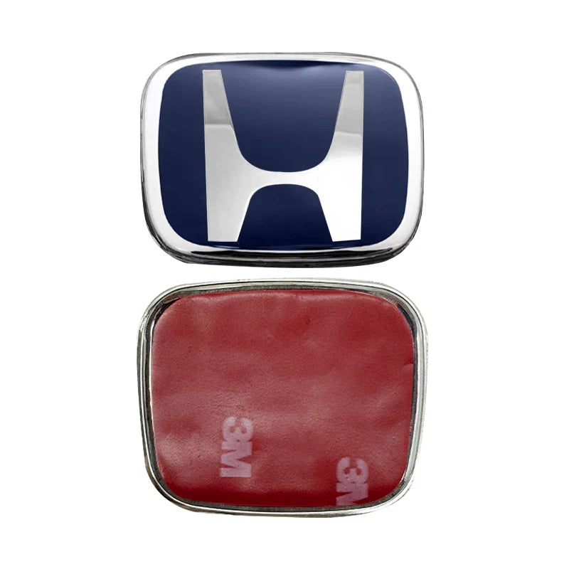 Car Steering Wheel Emblem H-Sticker For Honda Civic Accord City CRV Jade Fit Odyssey Hybrid Red Black Blue Interior Modification