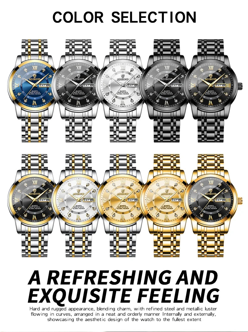 BINBOND Top Brand Luxury Fashion Watch Men 3ATM Waterproof Date Clock Sport Watches Mens Quartz Wristwatch Relogio Masculino