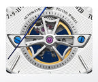 Shanghai Watch Skeletonized Flywheel Men's Mechanical Watch 42mm Automatic Watches Retrograde Calendar Sapphire Wristwatch S8924