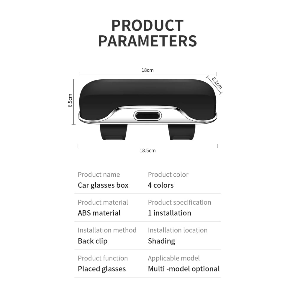 Car Eyewear Case Box Sunglasses Holder Sun Visor Storage Protective Frame Box Glasses Clip For Toyota GR Sport Rav4 Yaris Camry
