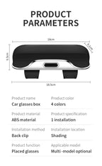 Car Eyewear Case Box Sunglasses Holder Sun Visor Storage Protective Frame Box Glasses Clip For Toyota GR Sport Rav4 Yaris Camry