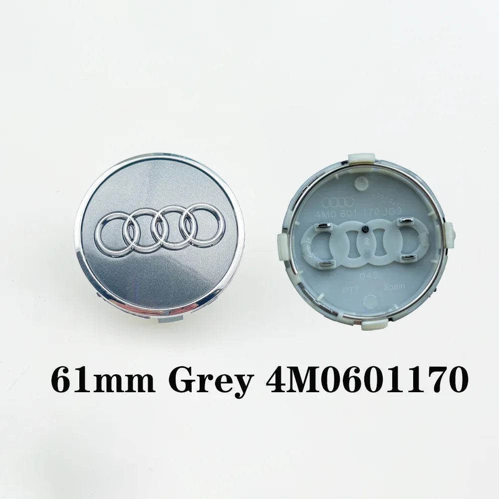 4Pcs Cap Hub Covers Badge Car Styling Wheel Center for Audi A1 A3 A4 A5 A6 A7 A8 Q1 Q2  Q3 Q5 Q7 S1 S3 S4 S6 Accessories