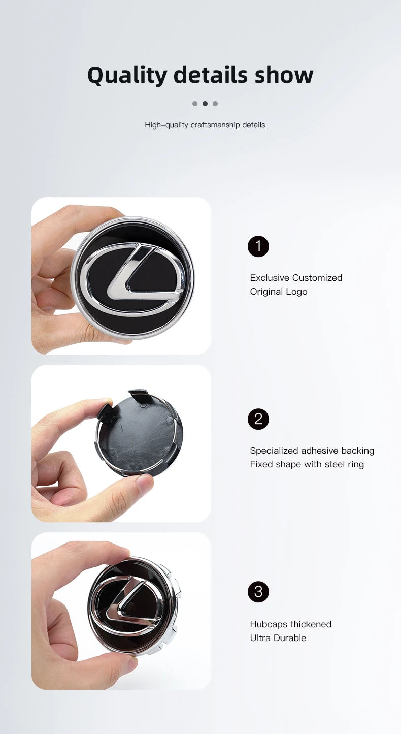 For Lexus RX330 IS250 Ct200h ES300h RX350 IS300h ES350 Car Tire Wheel hub Covers  4Pcs 62mm Car Wheel Center Hub Caps