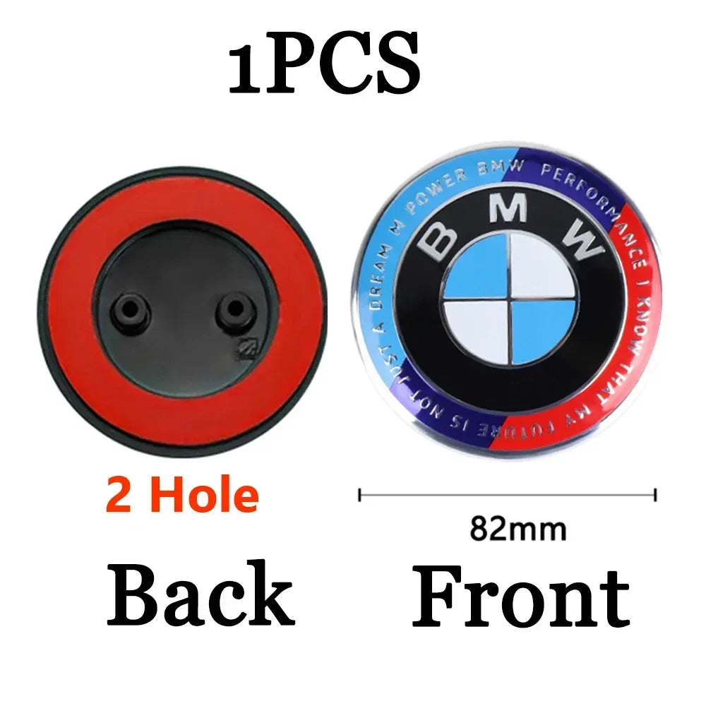 74mm 82mm Car Hood Front Badge Tail Trunk Emblem Replacement Sticker for Bmw F20 F30 G20 f31 F34 F10 G30 F11 X3 F25 X4 I3 M3 M4