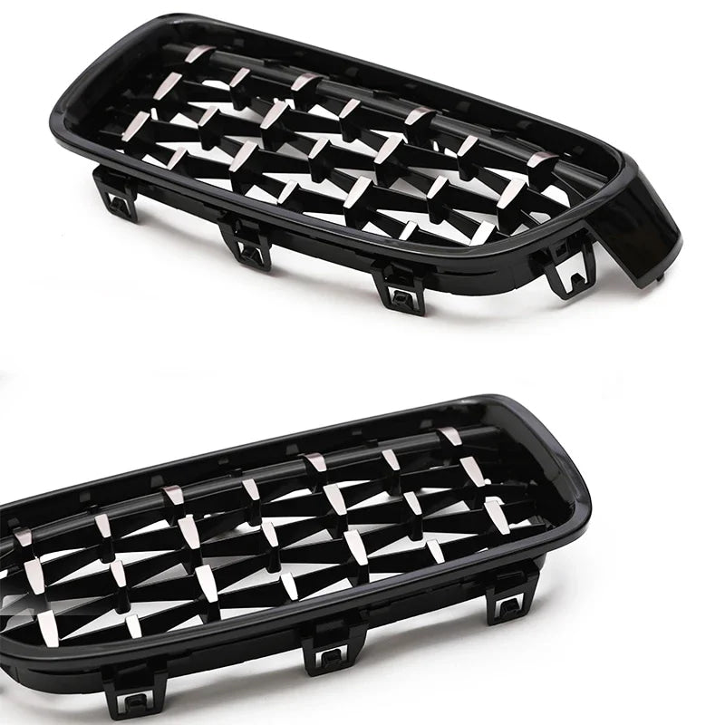 Kidney Front Racing Grille Chrome Black Silver Points Diamond Style Grill For BMW 3 Series F30 F31 2012-2019 320i 328i 330i 340i