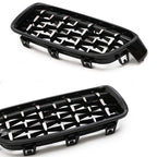 Kidney Front Racing Grille Chrome Black Silver Points Diamond Style Grill For BMW 3 Series F30 F31 2012-2019 320i 328i 330i 340i