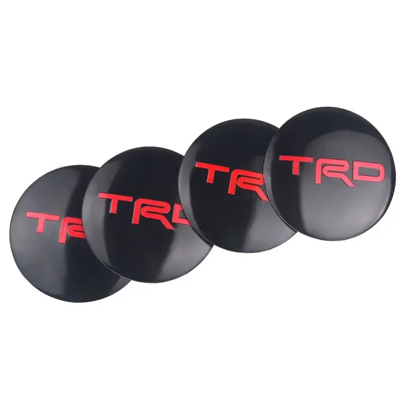 4Pcs 56MM Car Styling Aluminum Wheel Center Hub Caps Stickers For Toyota Rav4 Corolla Camry Aqua Yaris Cross Auris TRD GR Sport