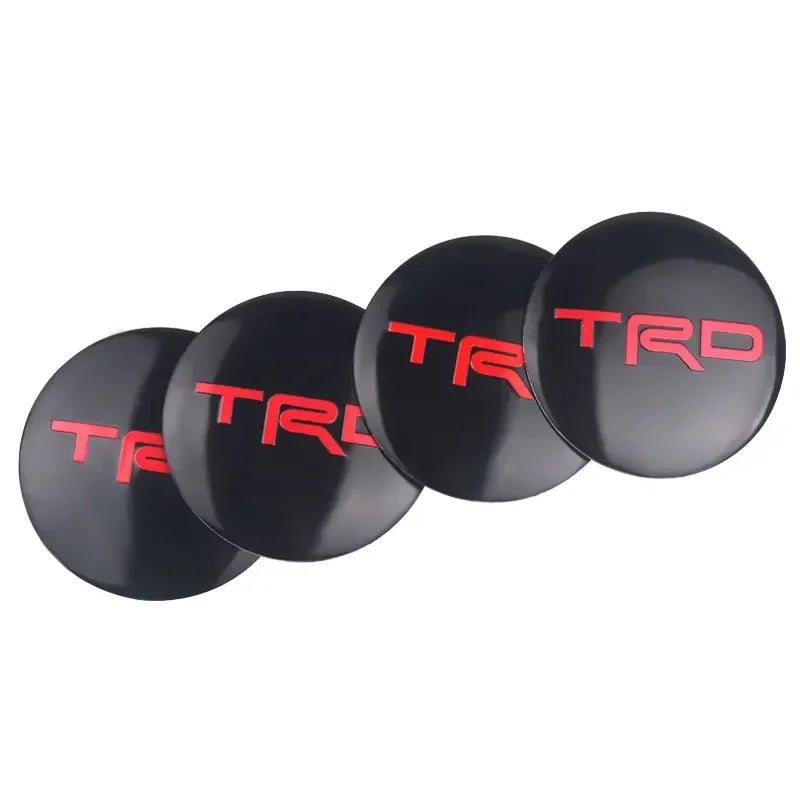 4Pcs 56MM Car Styling Aluminum Wheel Center Hub Caps Stickers For Toyota Rav4 Corolla Camry Aqua Yaris Cross Auris TRD GR Sport