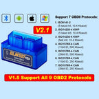 Escáner OBD2 Mini lector de códigos ELM327 V2.1, herramientas de diagnóstico de coche, herramienta de escaneo inalámbrico para comprobar el motor, Detector de fallos