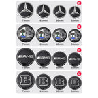 56mm 60mm 65mm 75mm Car Wheel Center Hub Caps Cover Rim Exterior Sticker For Mercedes Benz A B C E Class GLC GLK GLE GLA CLA GLB