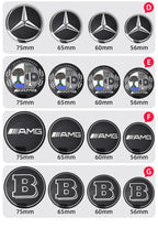 56mm 60mm 65mm 75mm Car Wheel Center Hub Caps Cover Rim Exterior Sticker For Mercedes Benz A B C E Class GLC GLK GLE GLA CLA GLB