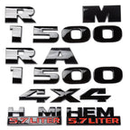 1ABS Emblem Car Stickers For Ram 1500 2500 5.7 Liter Hemi 4X4 Nameplate Charger Viper Magnum Caliber Journey Styling Accessories