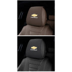 2Pcs Quality Leather Car Seat Headrest Covering Accessories For Chevrolet Corvette Montana TrailBlazer Silverado Traverse Camaro