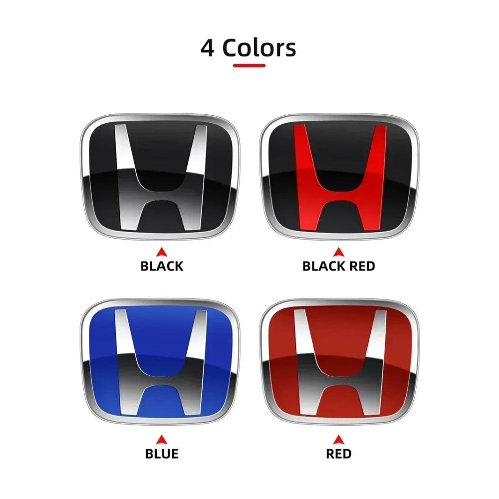 3D Chrome 'H' Emblem for Honda - Steering Wheel Badge ABS Car Front Grill Trunk Sticker Auto Styling Accessories