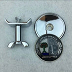 1pcs Metal 45mm Car Front Emblem Badge Modified Bonnet Chrome Hood Cover For Mercedes BenzW203 W204 C E S Class W210 W211 W220