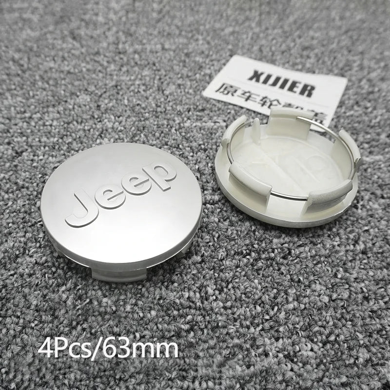 Car Tire Center Cap 63mm/55mm For Jeep Renegade Compass Grand Cherokee Wrangler jk Gladiator Patriot Liberty Commander Trailhawk