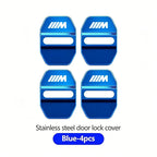 4Pcs Zinc Alloy  Car Door Lock Buckle Protection Cover Anti-Collision Shock Absorbing Cushion Stickers For BMW G80 G06 G07 G42 G