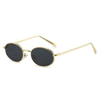 SHAUNA Gafas de sol retro con montura metálica ovalada pequeña para mujer UV400 Gafas de sol punk para hombre