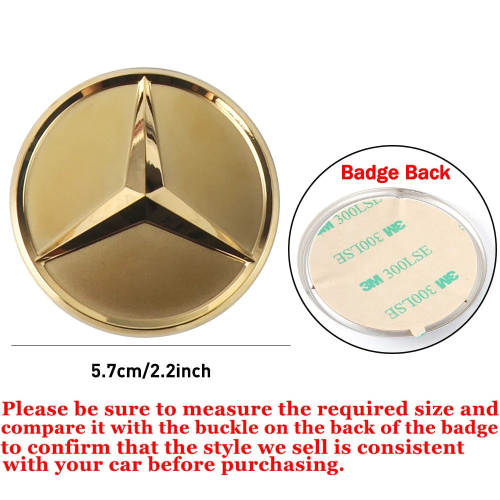 52mm 57mm Car Steering Wheel Badge Sticker Replace Decor For Mercedes Benz B/C/E/S Class A Class C200L GLC GLK FXPT-JS-BENZ