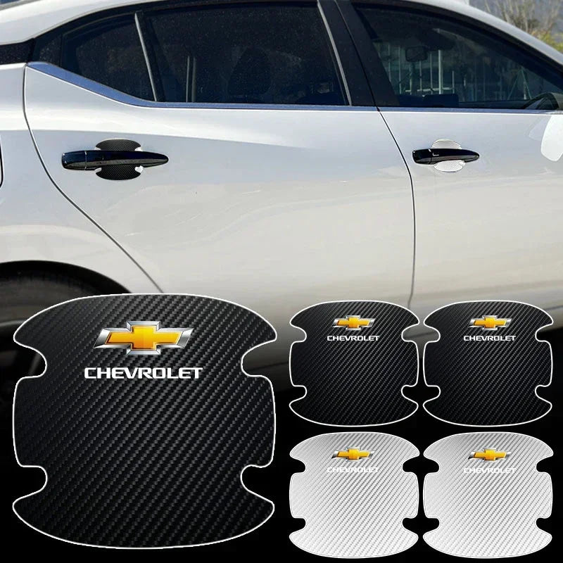 Car Door Sticker Carbon Fiber Scratches Resistant Cover For Chevrolet Silverado Impala Malibu Equinox Cruze Camaro Spark Aveo