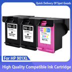 Cartucho de tinta para impresora HP 901 XL, recambio de tinta Compatible con HP Officejet J4530, J4540, J4550, J4580, J4585, J4624, J4640, J4660, J4680, J4680c, 901XL
