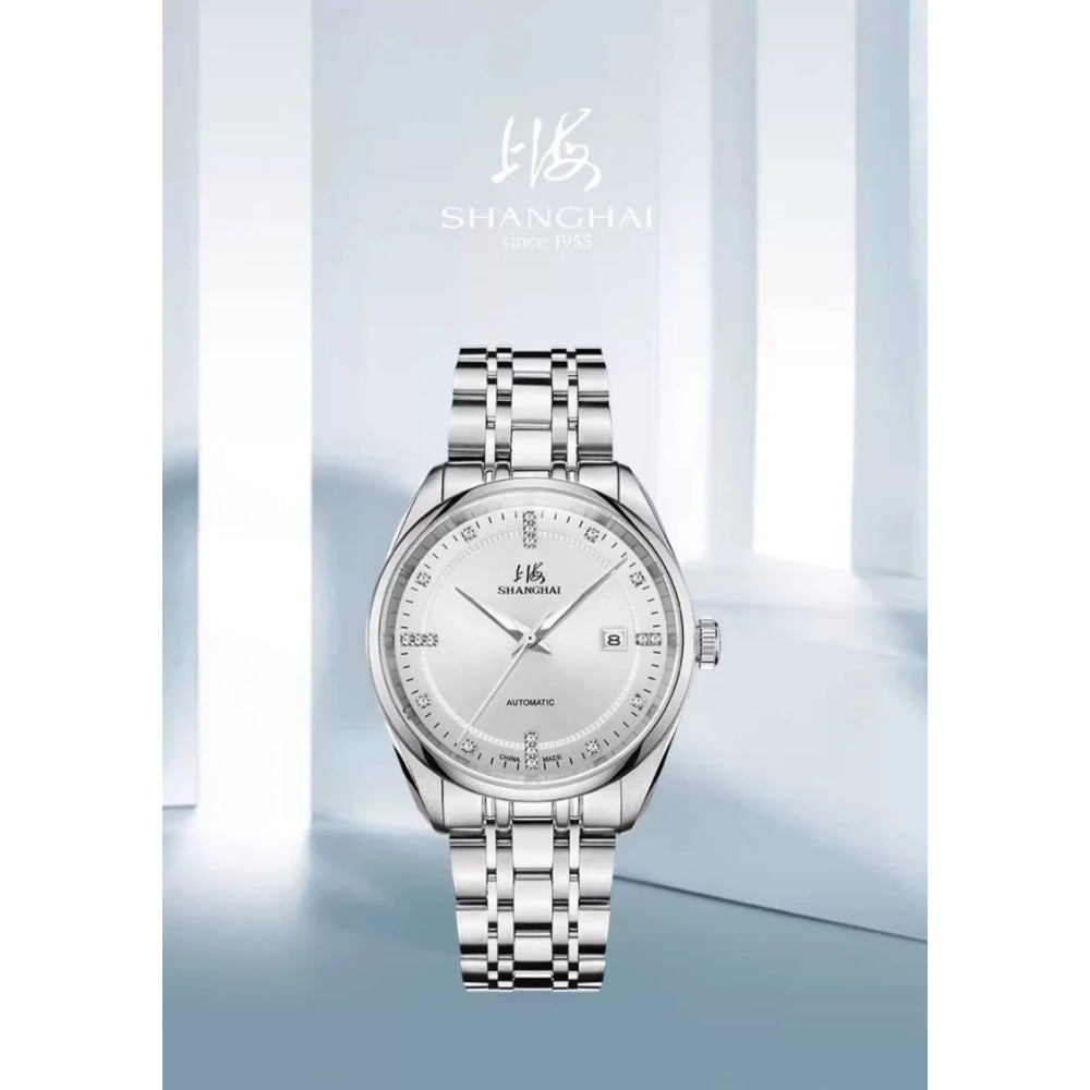 Shanghai Watch Calendar Mechanical Men's Watches 40mm Automatic Watches 316L Stainless Steel 50M Waterproof reloj hombre SH3007
