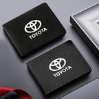 Auto Driver License Cover Suede Anti-Fur Car Driving Documents Case Credit Card Holder For Toyota C-hr Prado Rav4 Yaris Hilux