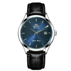 Orient Automatic Men's Watch, Black Dial Stainless Steel Band, Water Resistant Classic Business Wristwatch with Date Display