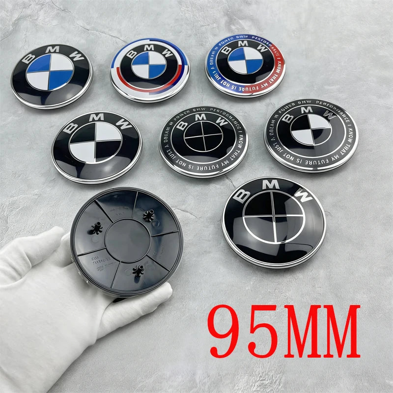 95MM Auto Accessories For BMW G11 G12 G14 G15 G16 G70 G07 G09 Car Hood Front Badge Rear Trunk Emblem 50th Anniversary sticker