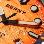 BERNY Automatic Diver Watch for Men Top Luxury Sapphire 316L Steel Blue Dial 200M Waterproof Mechanical Diving Men's Watches