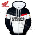 2026 New Autumn and Winter Fashion Design Motorcycle Suit Honda Racing Enthusiast Outdoor Sports Hooded Jacket Zipper Sweatshirt