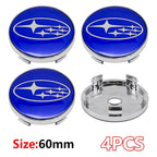 For Subaru STI XV Tribeca Forester Impreza Outback Legacy  56/60mm Car Wheel Center Badge Stickers Hub Cover Emblem Decal