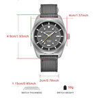 CADISEN TI-7 Autodyne 2026 NEW Titanium Automatic Mechanical Watch Man Canvas Wristwatch MIYOTA 8215 Luminous Waterproof Watches