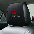 Car Headrest Cover Seat Head Pillow Neck Headrest Cover For Mercedes Benz AMG GLC W203 W206 W220 W205 W211 W212 W201 Accessory