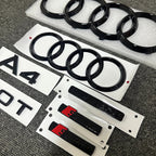 The new ABS letter 3D sticker Quattro Sline 2.0T is suitable for the modification of Audi A4 2008-2017 glossy black suitcase.