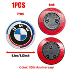 Car Sticker Easy Installation 82mm For BMW Hood Bonnet Logo Emblem Badge  Ultra Durable Anti-Rust Waterproof Front Accessory