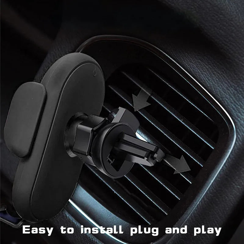 Cargador inalámbrico de 30W para coche, soporte para salida de aire, soporte para teléfono de coche, cargador de carga inalámbrico rápido infrarrojo inteligente giratorio