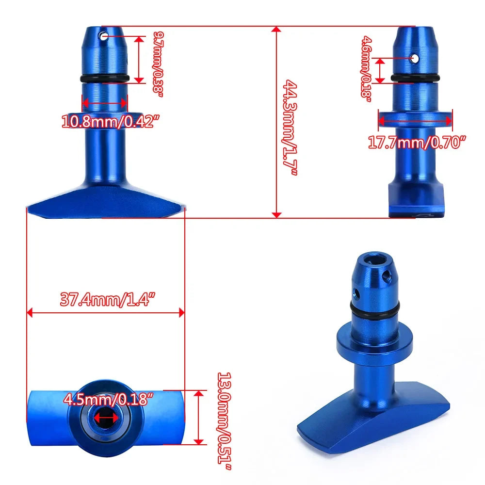Car Oil Dipstick Pull Handle Engine Oil Pullhandle Aluminum Billet Black Blue Red Brand New Universal Automobile Replacement
