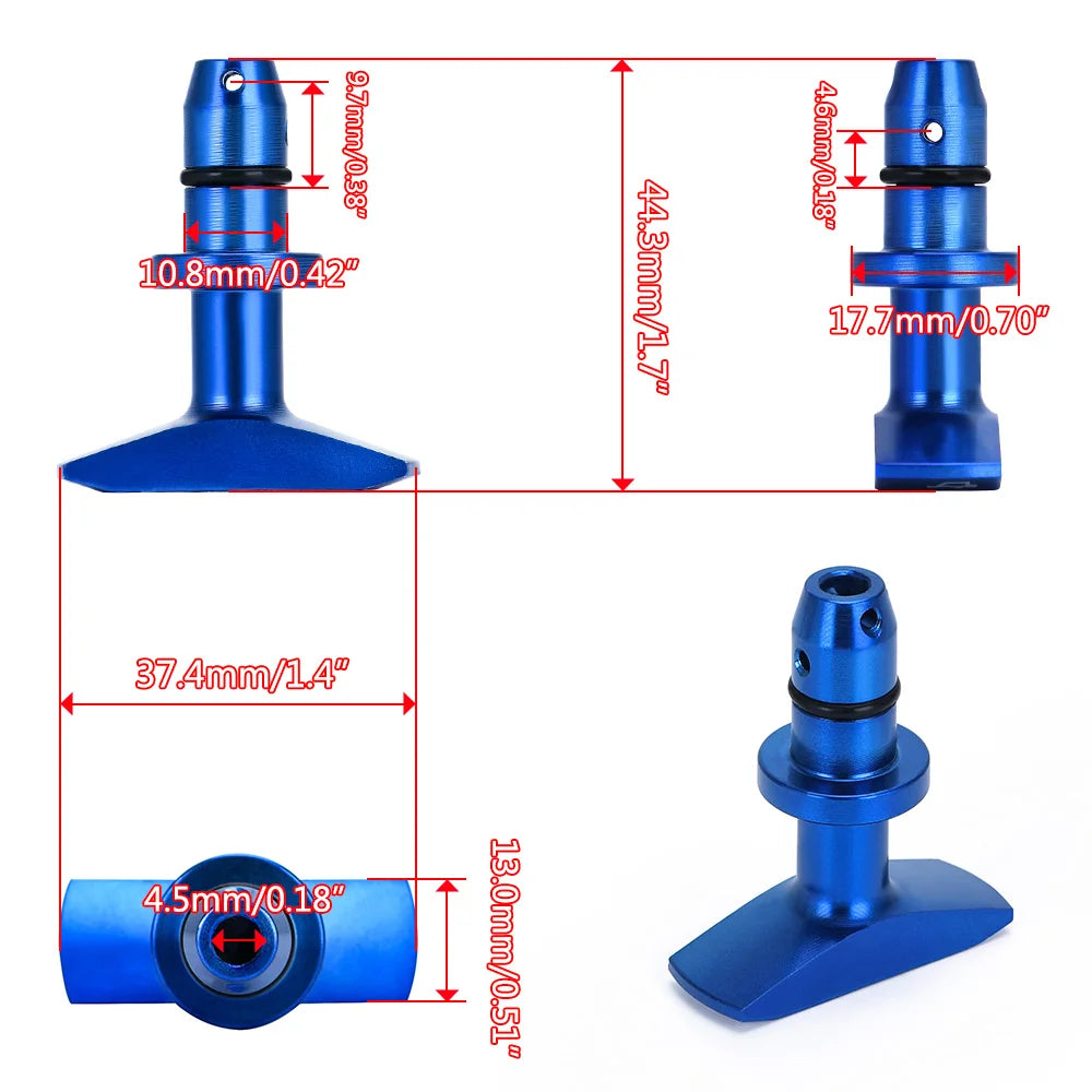 Car Oil Dipstick Pull Handle Engine Oil Pullhandle Aluminum Billet Black Blue Red Brand New Universal Automobile Replacement