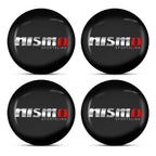 For Nismo Nissan Almera Tiida Sunny QASHQAI Skyline Juke X-TRAI 4pcs 56/60mm Car Wheel Center Covers Badge Hub Cap Accessories