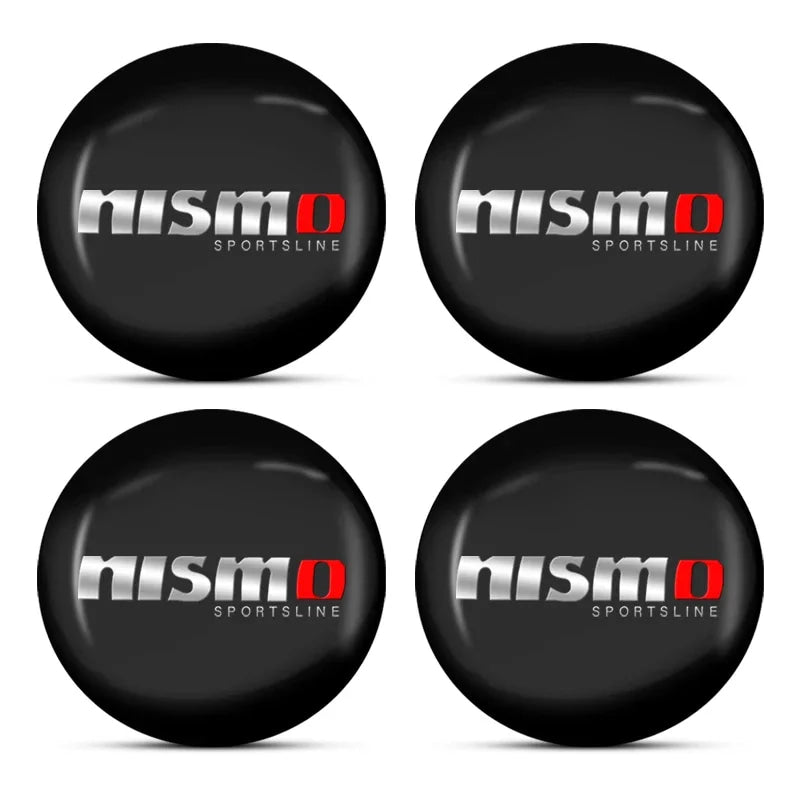 For Nismo Nissan Almera Tiida Sunny QASHQAI Skyline Juke X-TRAI 4pcs 56/60mm Car Wheel Center Covers Badge Hub Cap Accessories