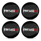For Nismo Nissan Almera Tiida Sunny QASHQAI Skyline Juke X-TRAI 4pcs 56/60mm Car Wheel Center Covers Badge Hub Cap Accessories