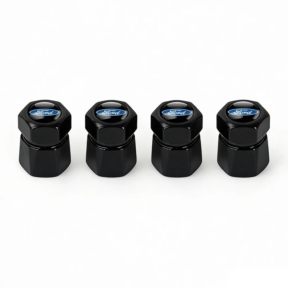 4Pcs 3D Metal Car Tire Wheel Valve Cap Accessories For Ford Focus Mk2 MK3 MK7 MK4 Fiesta Ranger Mustang Kuga Mondeo Explorer GTD