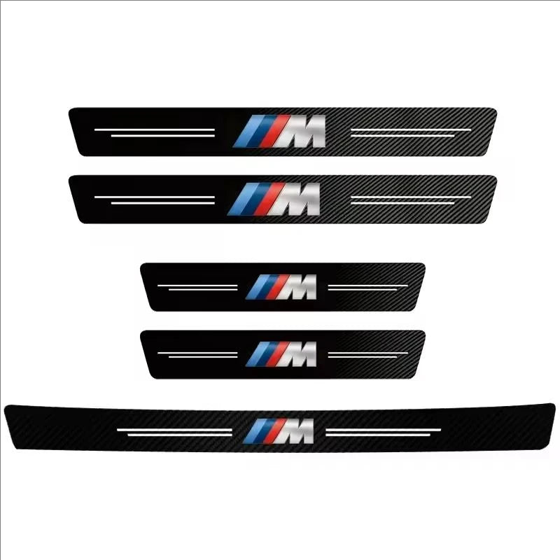 1/4/5Pcs Carbon Fiber Door Sill Anti Scuff Plate Sticker For BMW M2 M3 M4 M5 G06 G07 G14 G15 G16 G42 G80 F20 F21 F82 F83